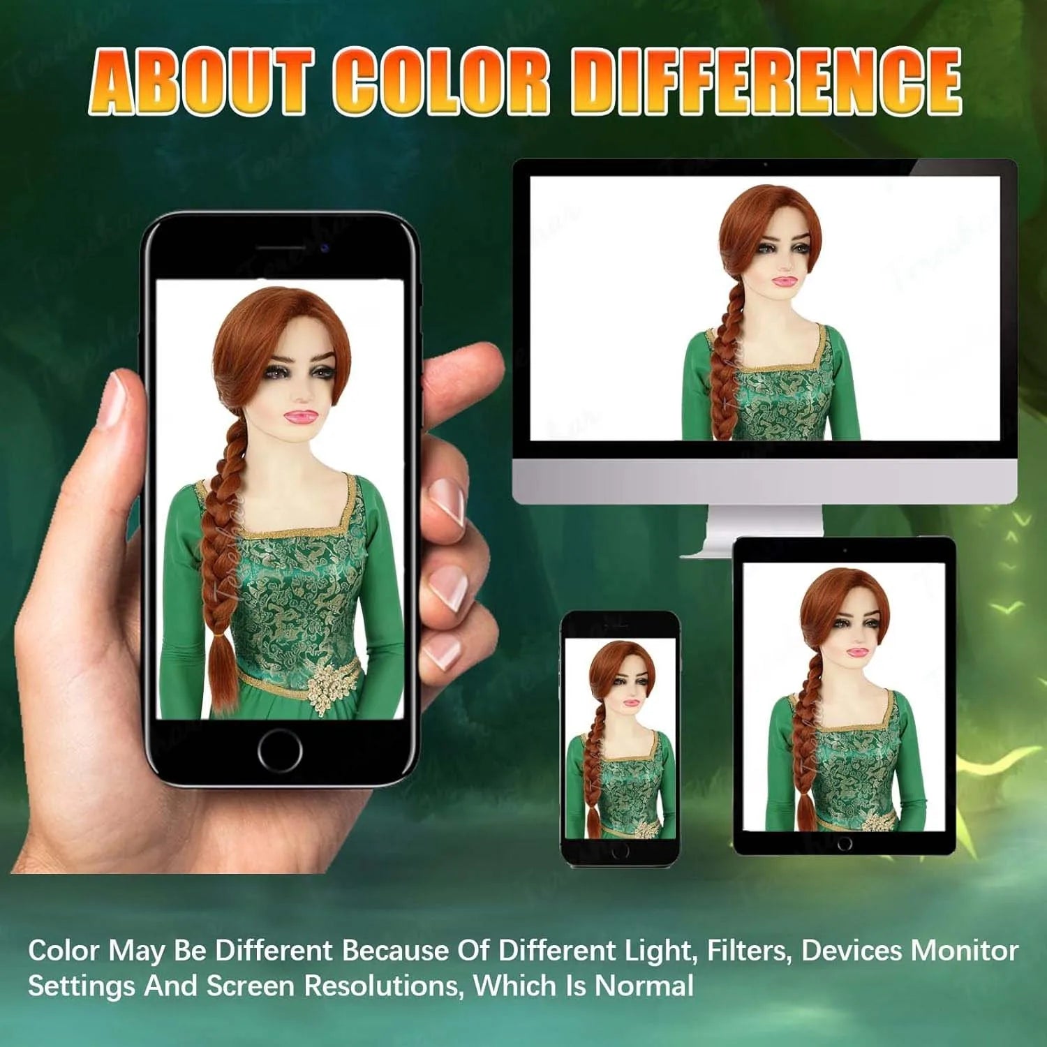 Long Braided Reddish Brown Wig for Cosplay and Halloween Costumes - 12