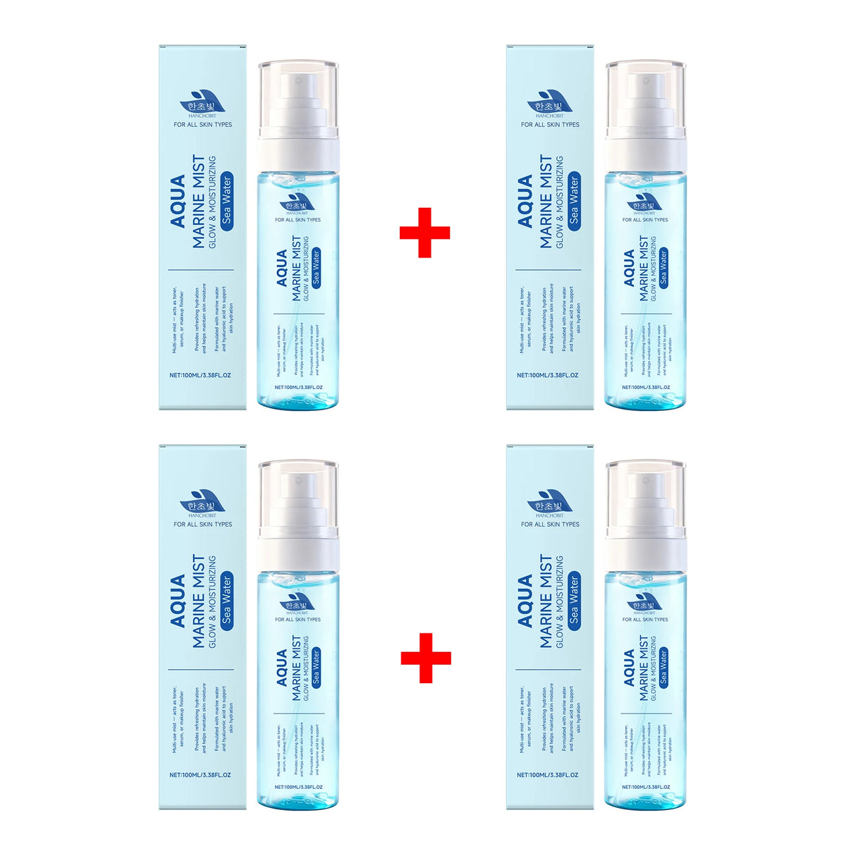 Sea Water and Hyaluronic Acid Hydrating Facial Mist for Glowing Skin