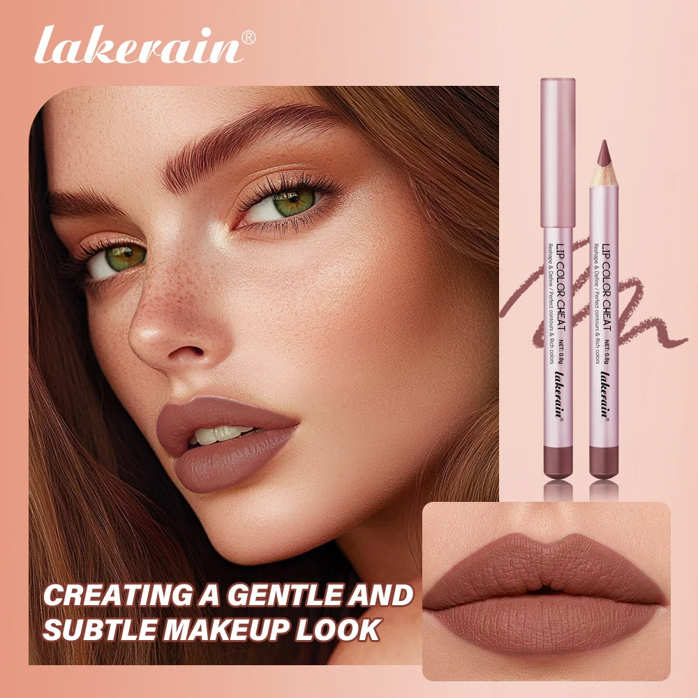 Waterproof Matte Lip Liner Pencil Set for Long-Lasting Defined Lips