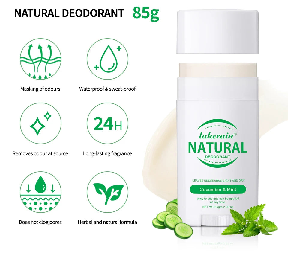 Natural Long-Lasting Solid Deodorant Stick for Fresh Underarm Care - 8