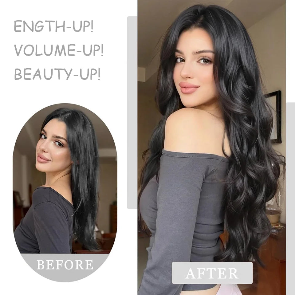 24 Inch Wavy Clip-In Hair Extensions for Instant Volume - 8