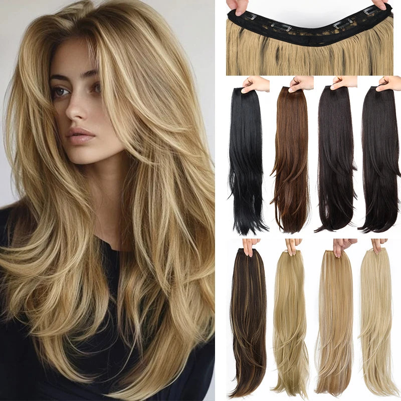 22 Inch Seamless U-Shape Curly Hair Extensions