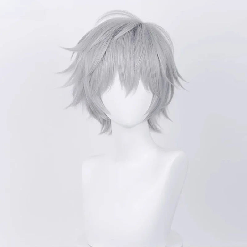 Short Silver Grey Anime Cosplay Wig