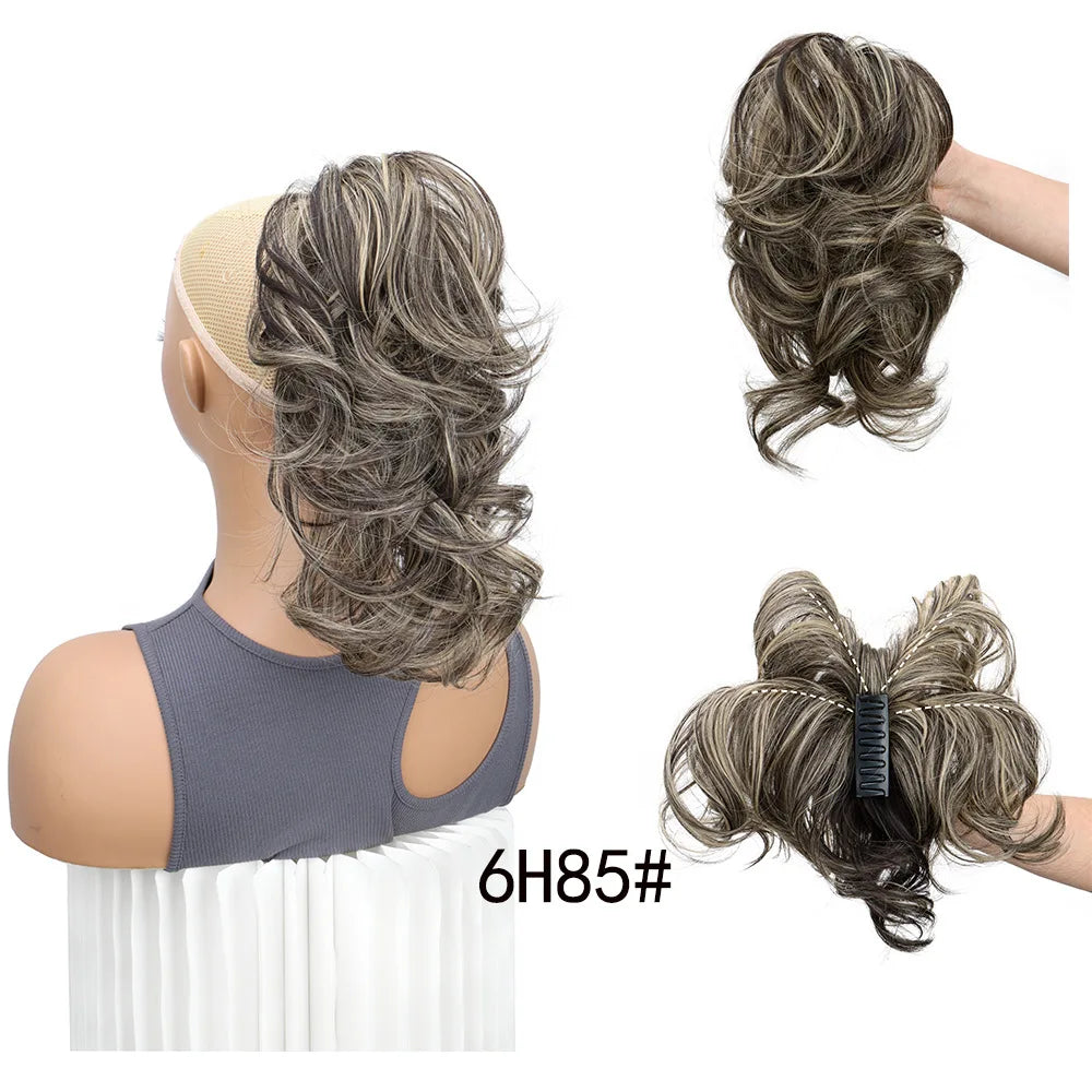 Curly Claw Clip Ponytail Extension for Instant Volume and Hairstyle - 13
