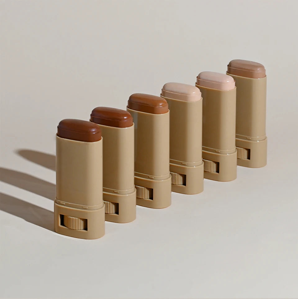Serum Boosted Skin Tint Foundation Stick with Puff for Natural Makeup - 18