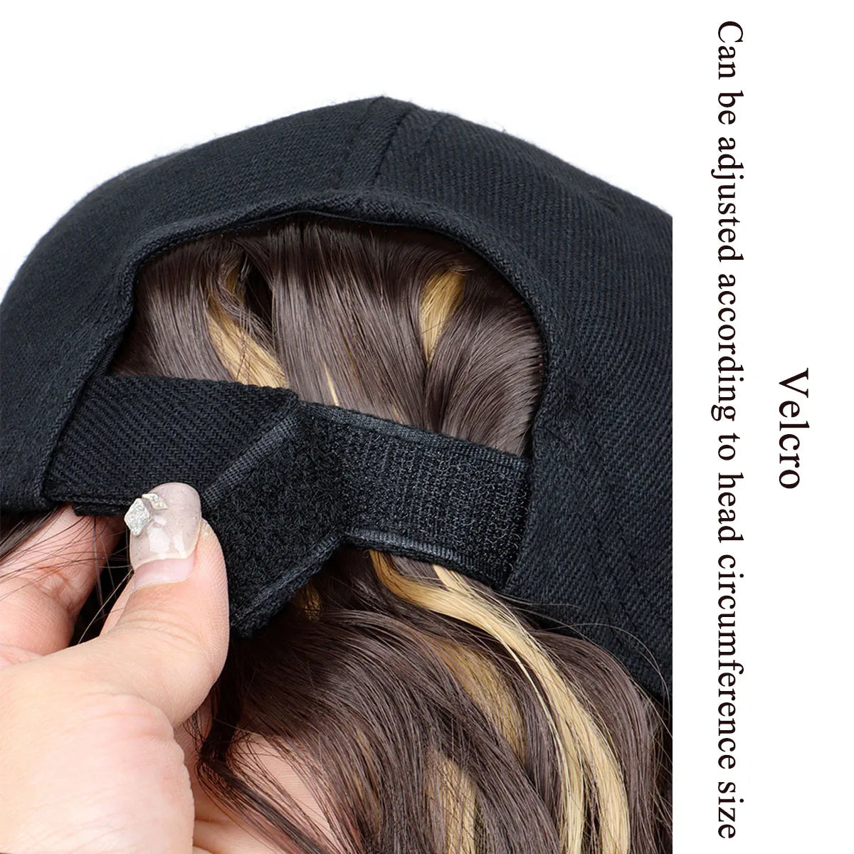Natural Wave Baseball Cap Wig with Hair Extensions for Women - 5