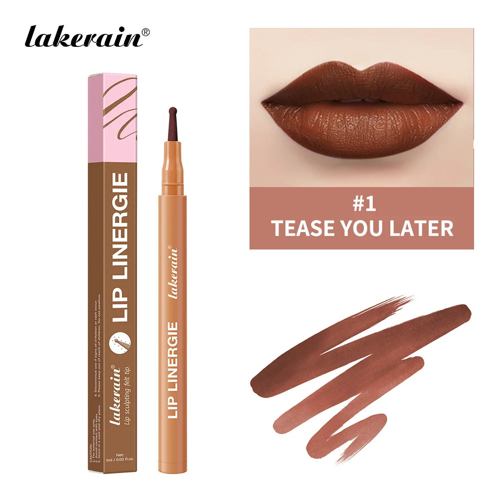 Waterproof Felt Tip Lip Liner Stain for Long Lasting Sculpted Lips - 37