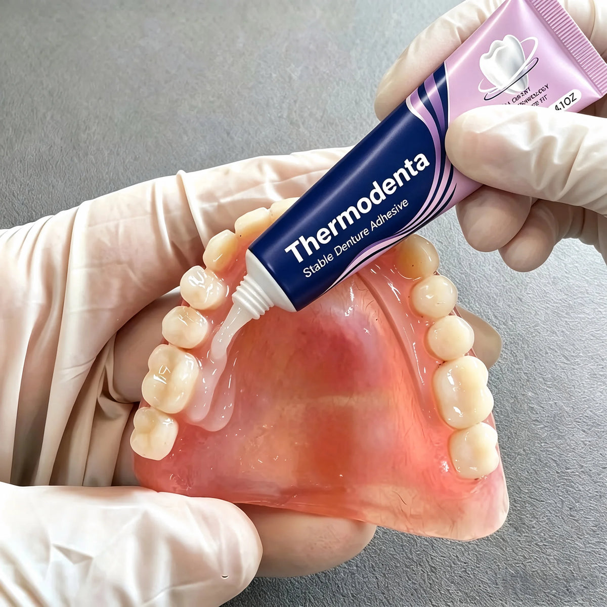 Thermoplastic Denture Adhesive Cushion for Secure and Comfortable Fit
