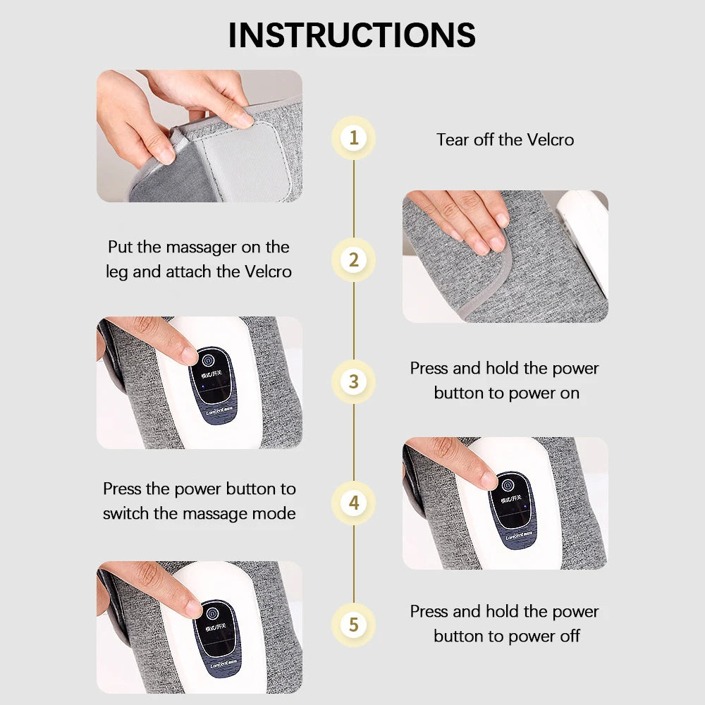 Wireless Air Pressure Calf Massager for Leg Pain Relief and Recovery - 6