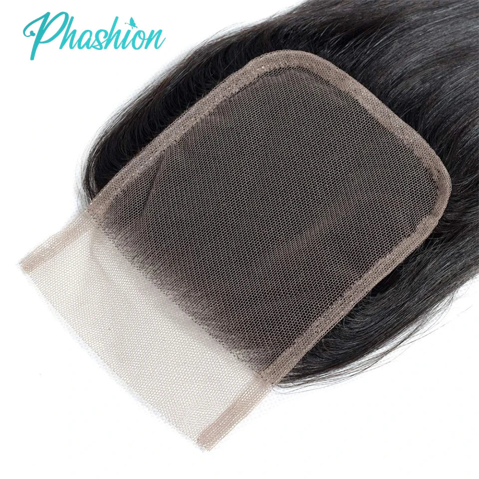 Straight Human Hair Lace Closure for Natural Seamless Styles - 3