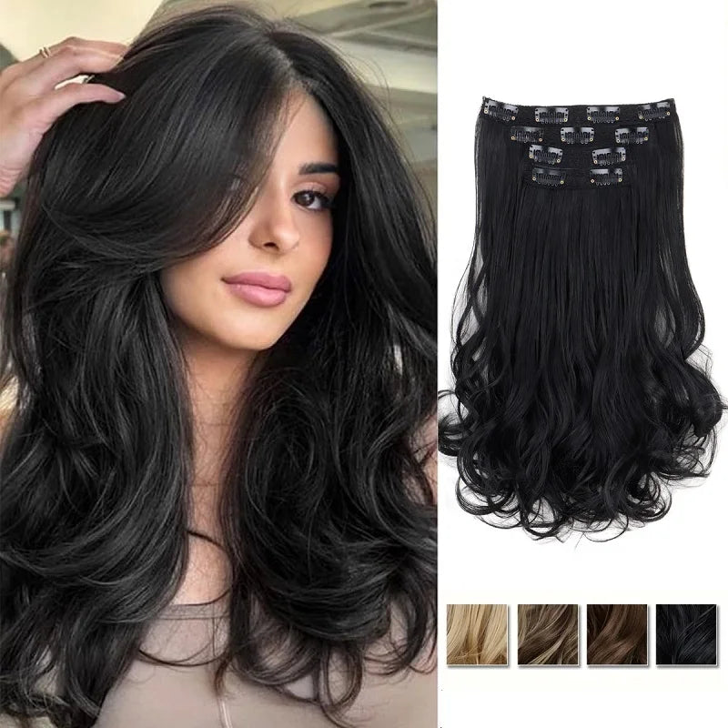 14-Inch Curly Clip-In Hair Extensions for Instant Volume - 1
