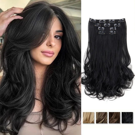 14-Inch Curly Clip-In Hair Extensions for Instant Volume