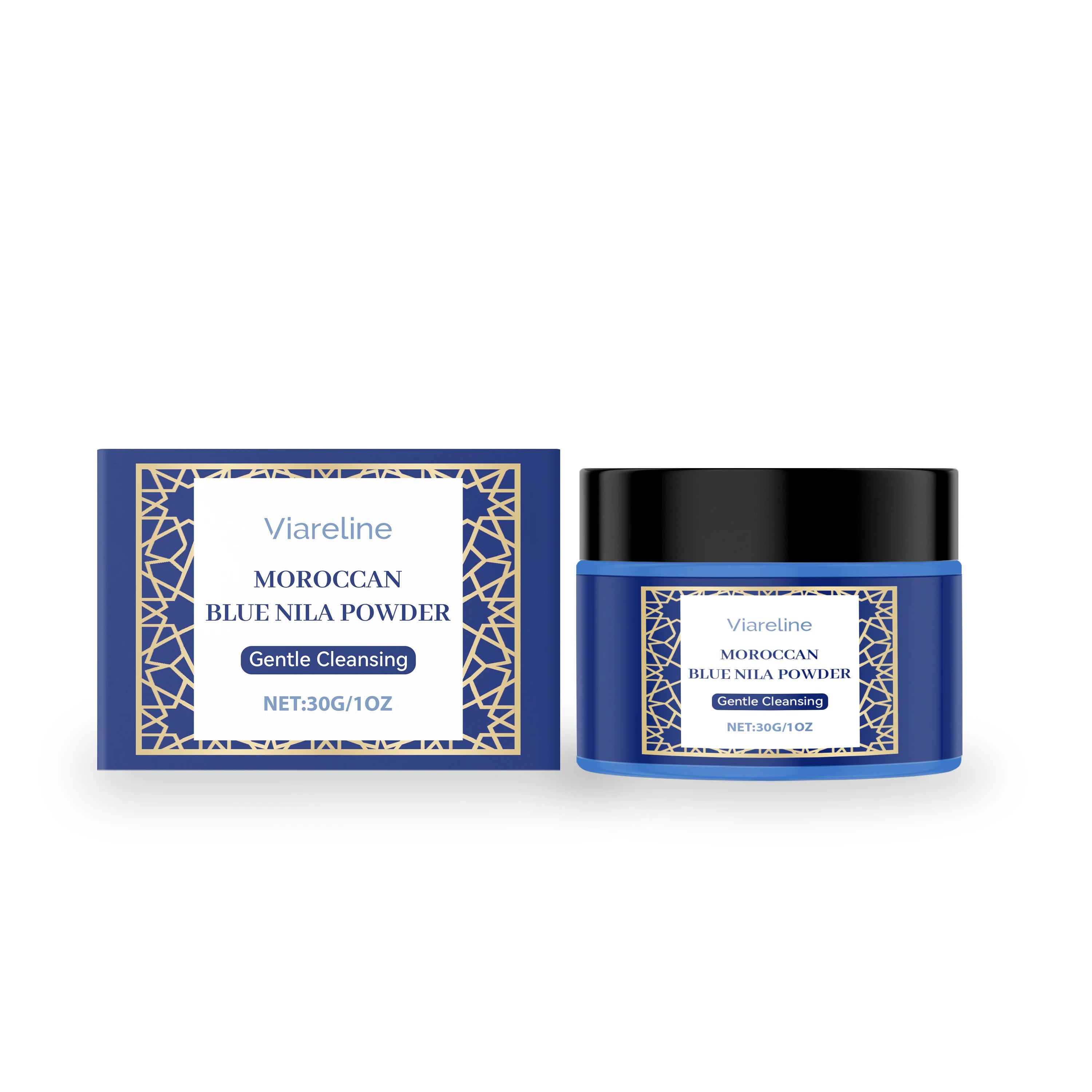 Moroccan Blue Nila Brightening and Exfoliating Facial Cleansing Mask - 7