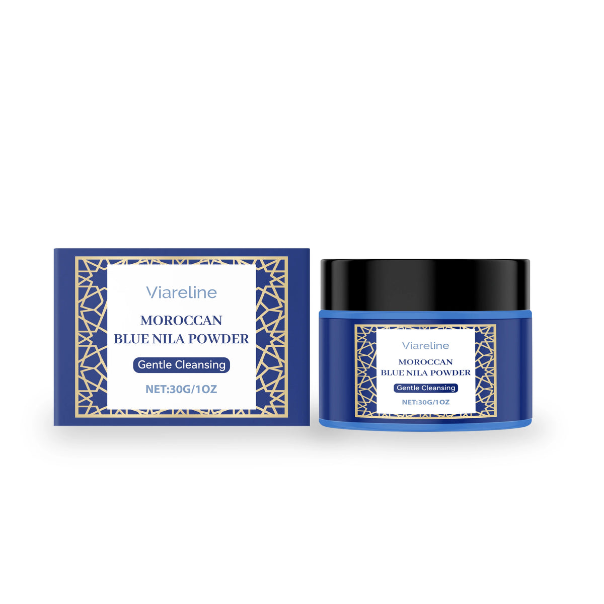 Moroccan Blue Nila Brightening and Exfoliating Facial Cleansing Mask