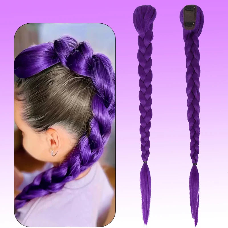 Kinky Straight Clip-In Braid Ponytail Extension - 6