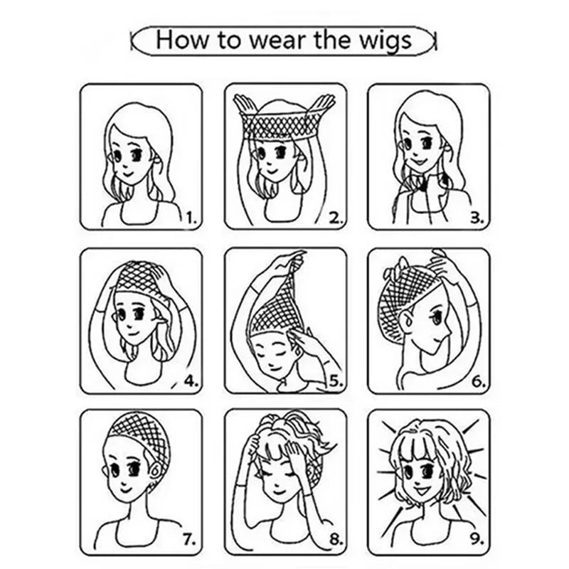 Adjustable Baseball Cap with Attached Long Straight Hair Wig