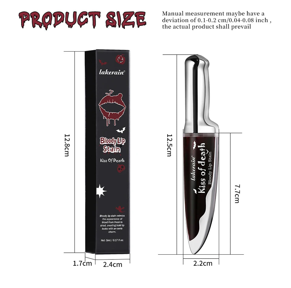 Long-Lasting Waterproof Matte Bloody Lip Stain for Halloween Makeup - 15