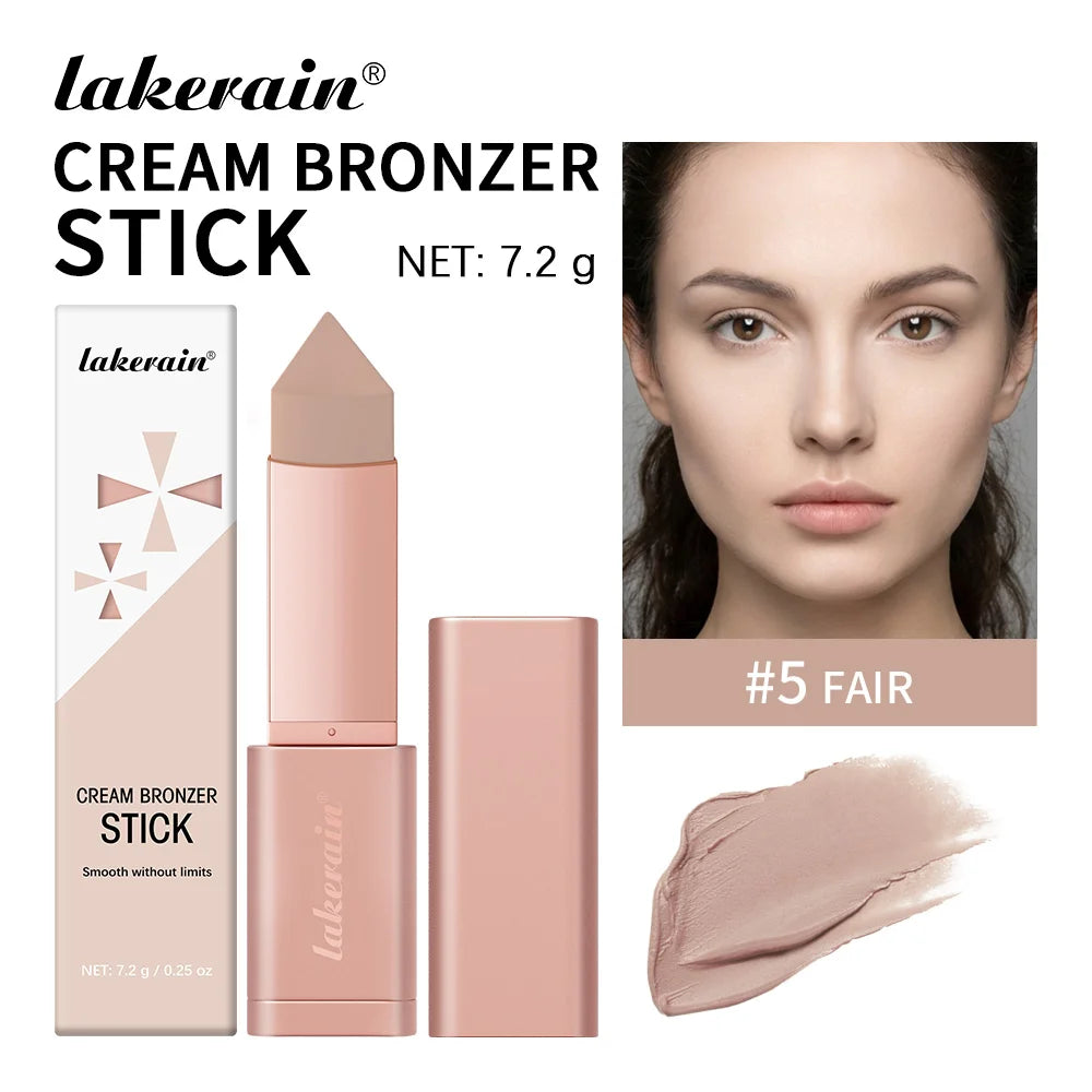 2-in-1 Cream Bronzer and Contour Stick for Sculpted Face Makeup - 21