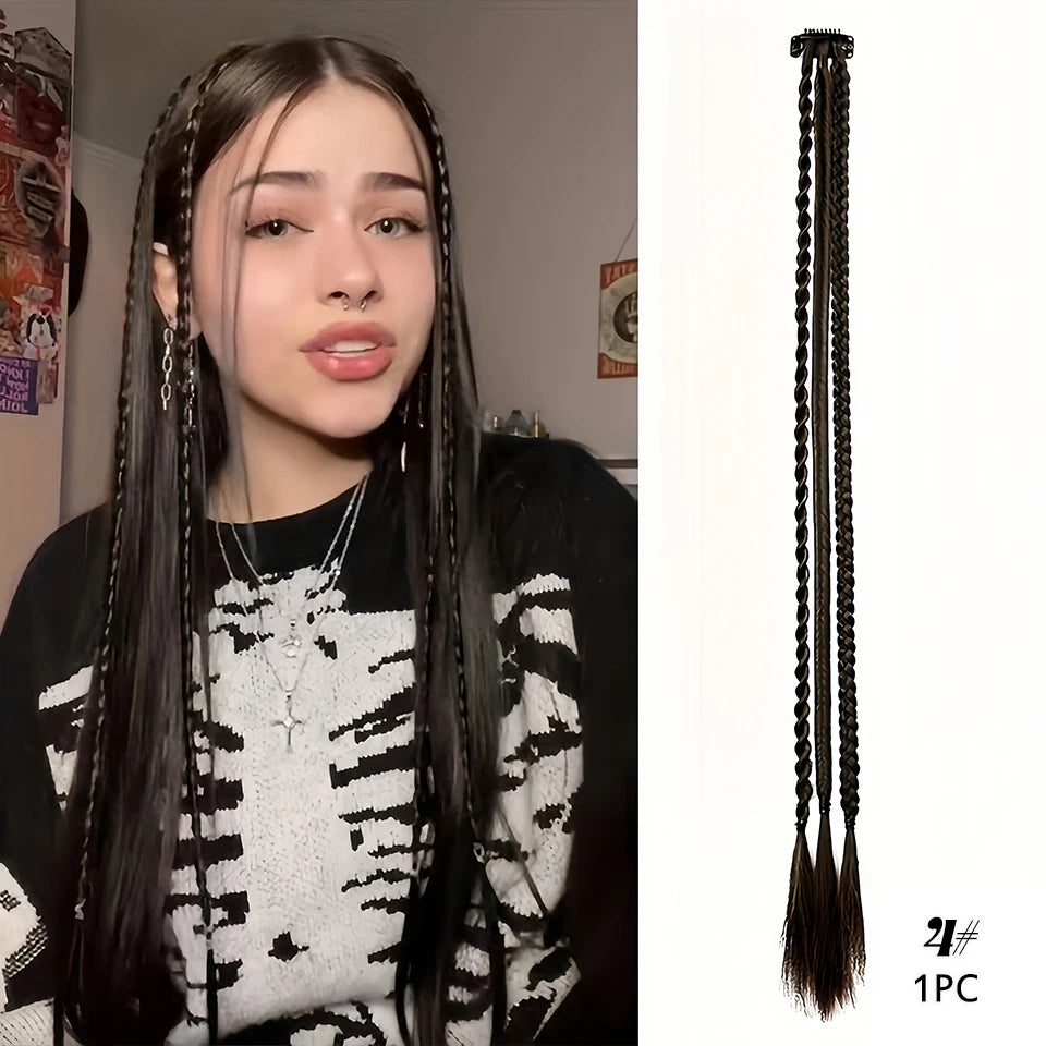 Triple Braid Clip-In Hair Extensions for Instant Styling