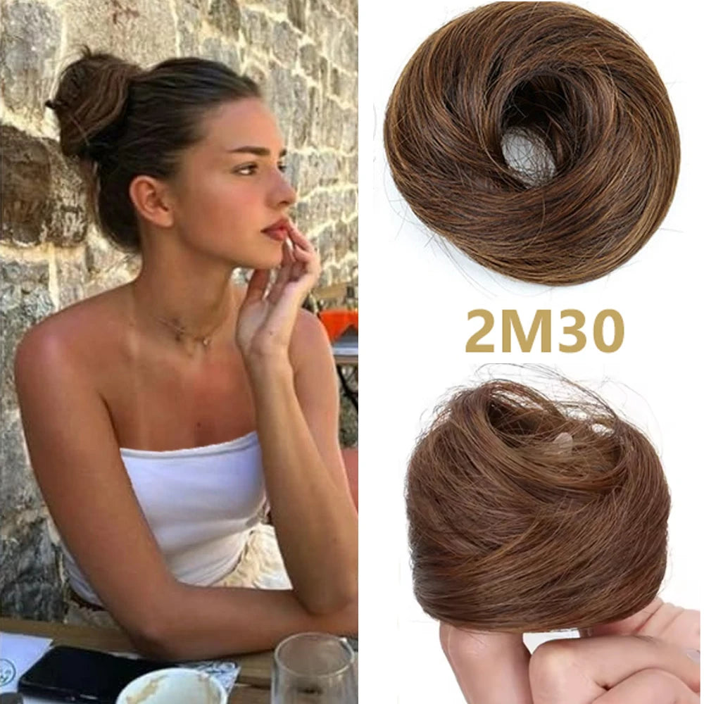 Messy Bun Hair Extension Scrunchie - 9
