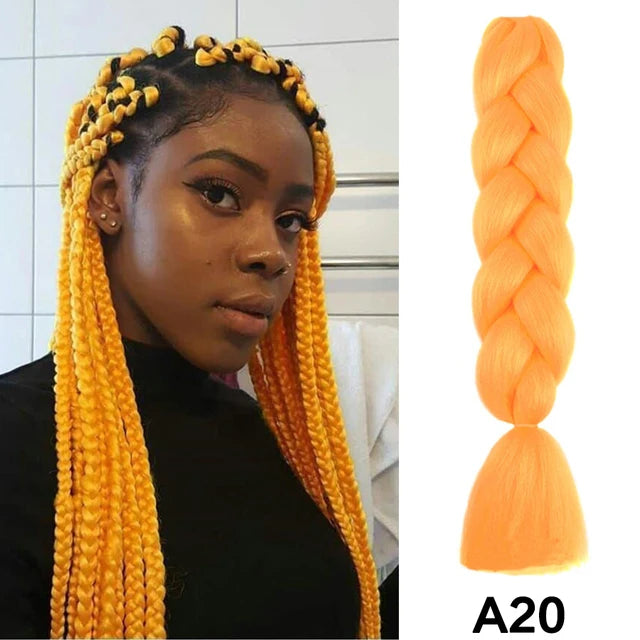 24-Inch Jumbo Synthetic Braiding Hair Extensions