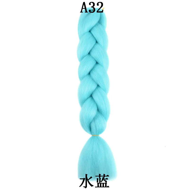 24-Inch Synthetic Jumbo Braiding Hair Extensions for Styling