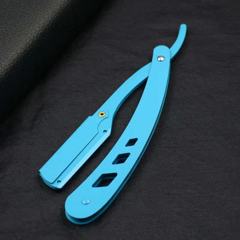 Professional Stainless Steel Folding Straight Razor for Smooth Shaving - 25