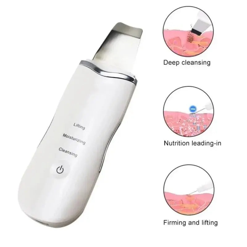 3-in-1 Ultrasonic Facial Skin Scrubber and Pore Cleaning Spatula - 2