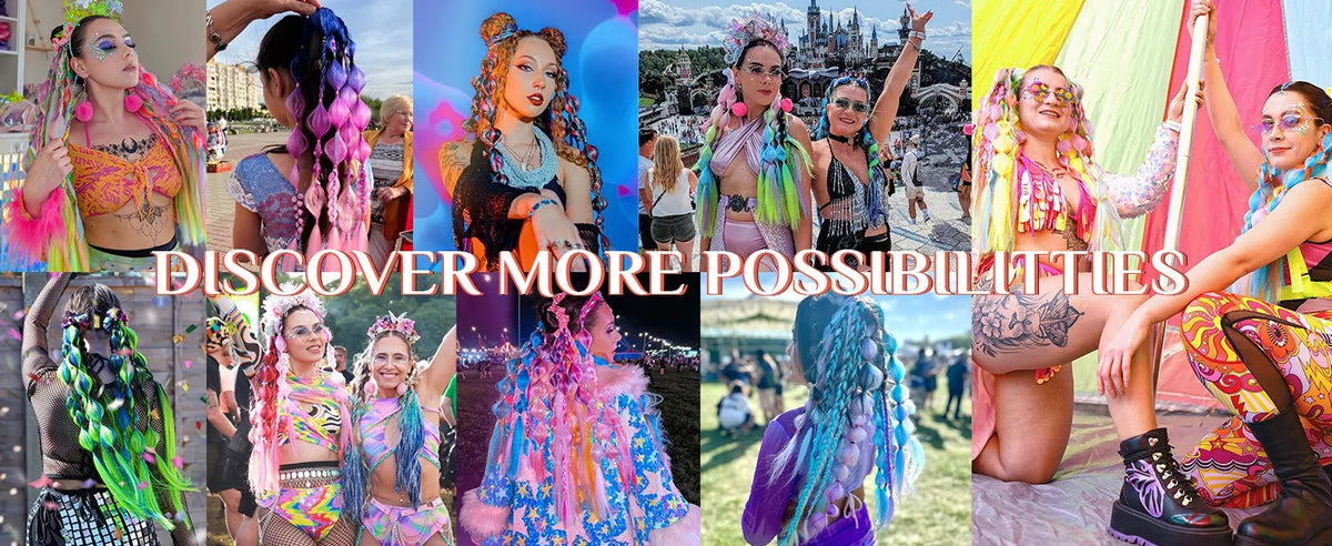 Colorful Bubble Braid Ponytail Extension for Instant Volume
