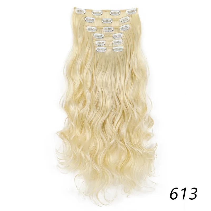 18-Inch Curly Clip-In Hair Extensions for Instant Volume