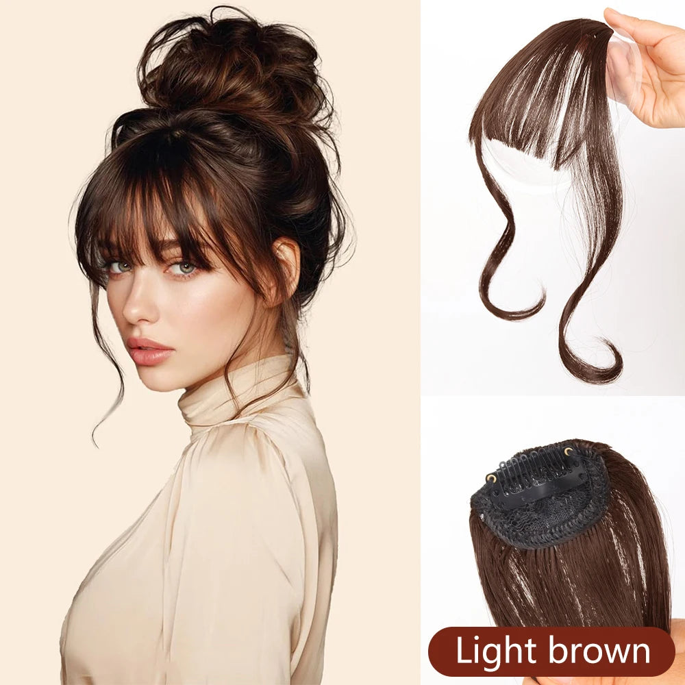 Clip-in Synthetic Hair Bangs for Instant Natural Fringe Hairstyle