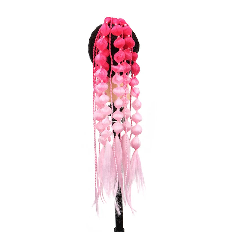 Colorful Bubble Braid Ponytail Extension for Women - 15