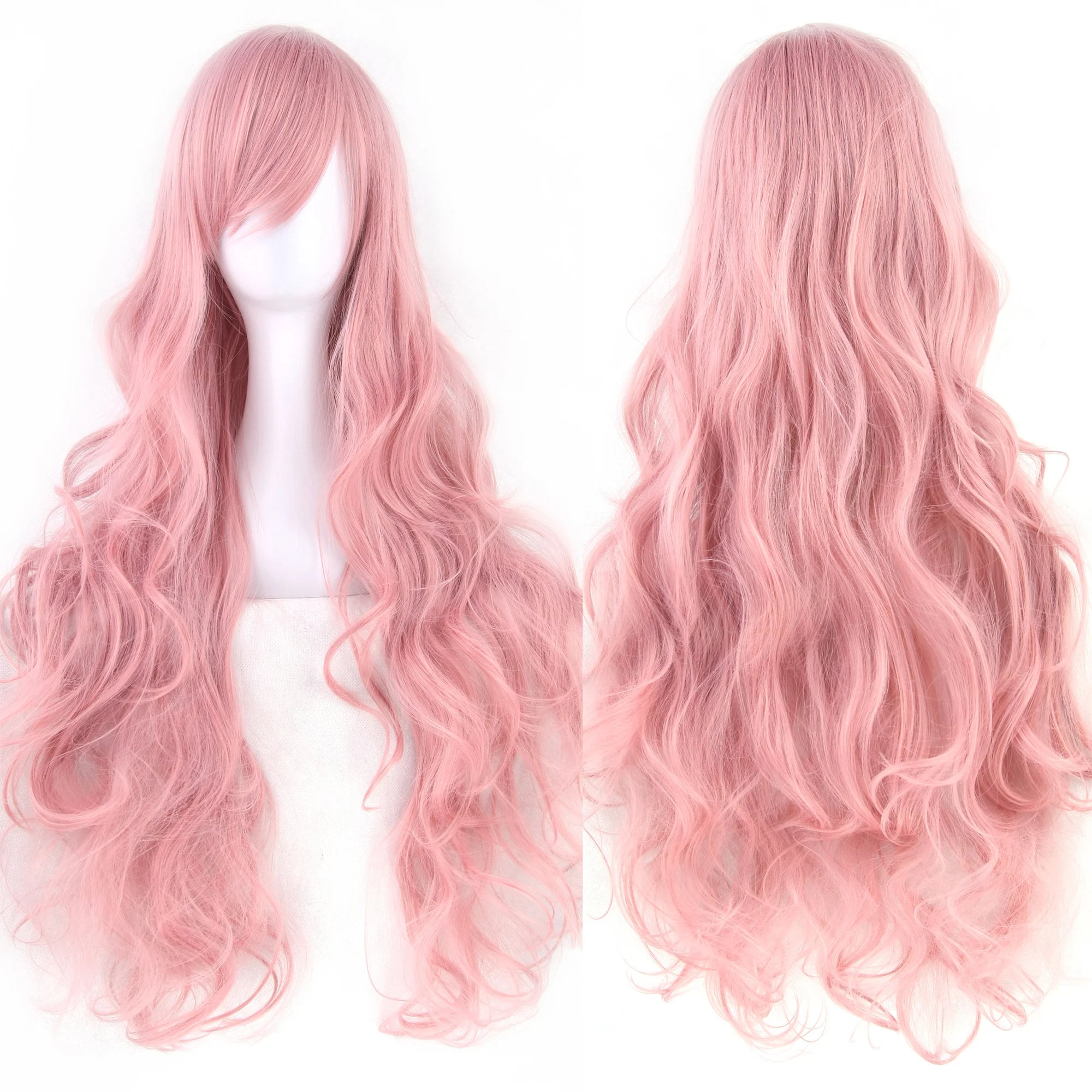 Long Curly Heat-Resistant Synthetic Cosplay Wig for Costume Parties - 5