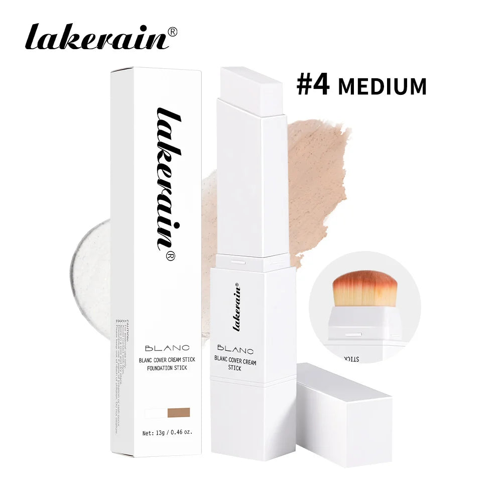 Color Changing Foundation Stick with Built-in Brush for Flawless Skin
