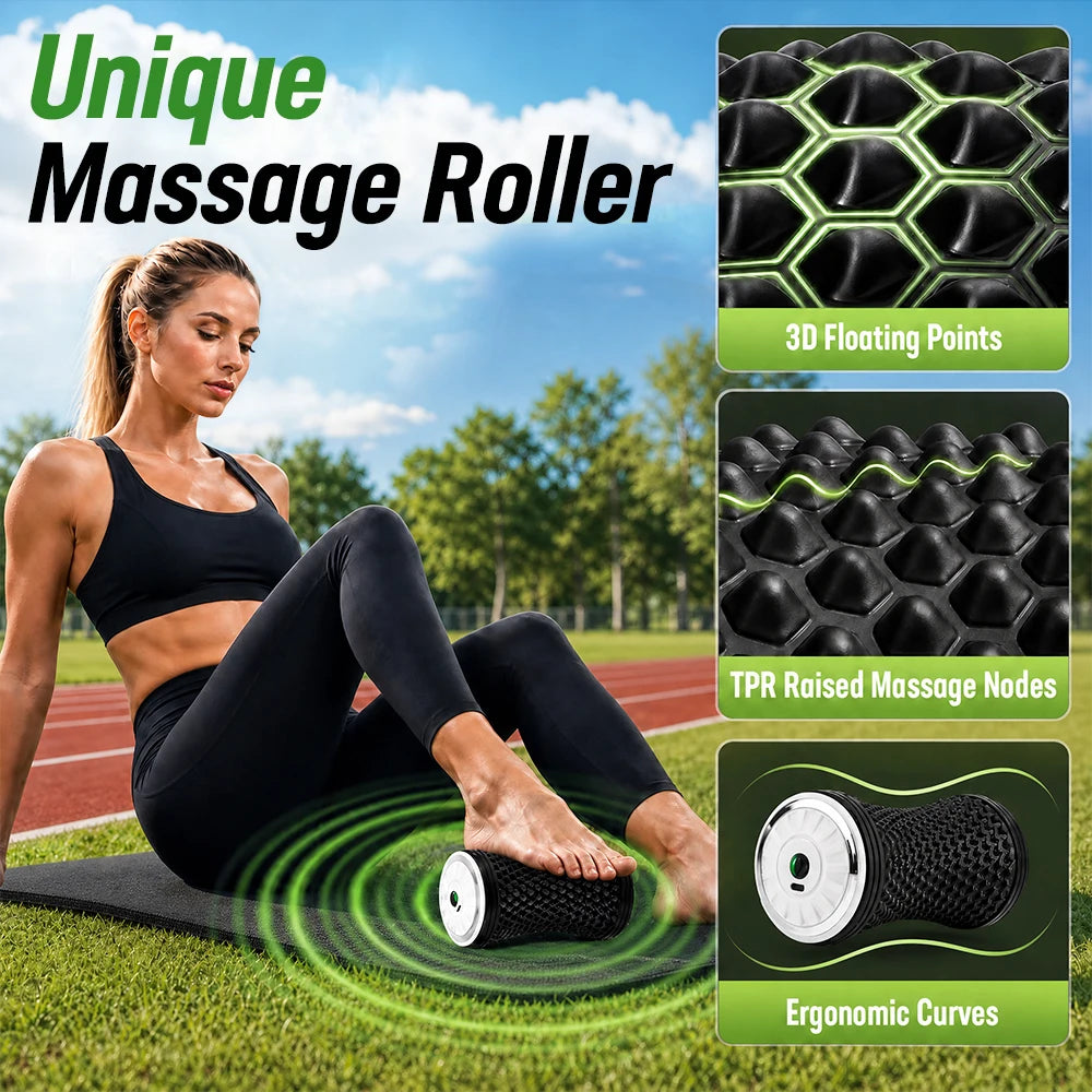 Electric Vibrating Massage Roller for Deep Muscle Recovery and Relief