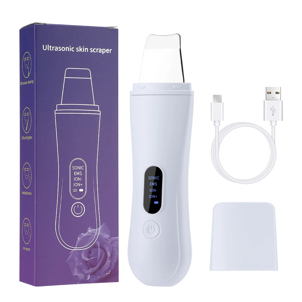 Ultrasonic Facial Skin Scrubber and Pore Deep Cleaning Tool for Radiant Skin - 18