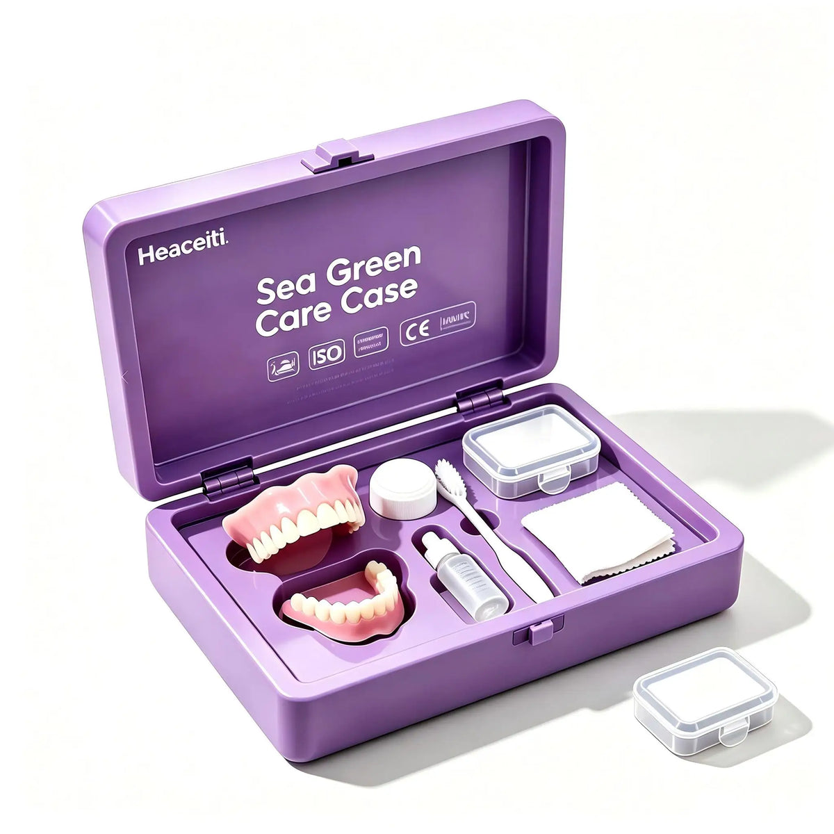 Instant Smile Natural Cosmetic Denture and Daily Care Storage Kit