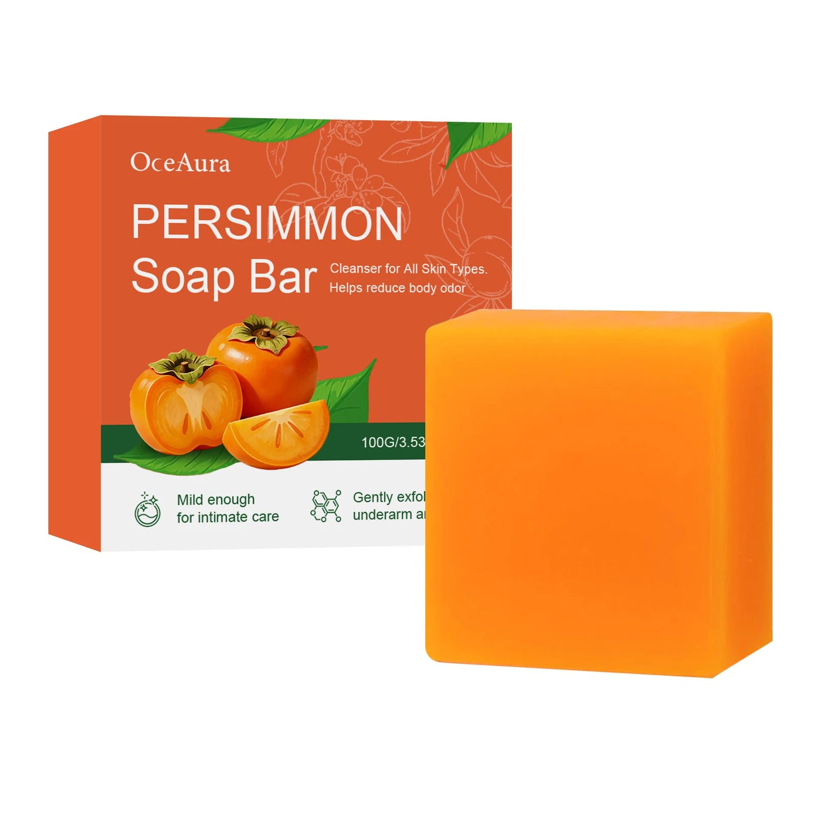 Persimmon Soap Bar for Natural Odor Control and Gentle Skin Exfoliation - 14