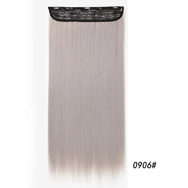 Seamless Straight Clip-In Hair Extensions for Instant Length - 15