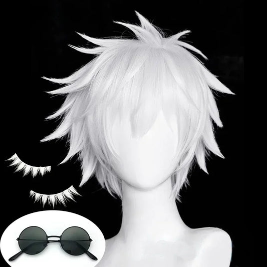 White Anime Character Cosplay Wig with Accessories