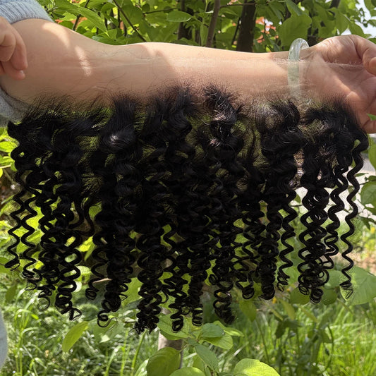 HD Lace Frontal 13x6 Human Hair Curly Wave Closure