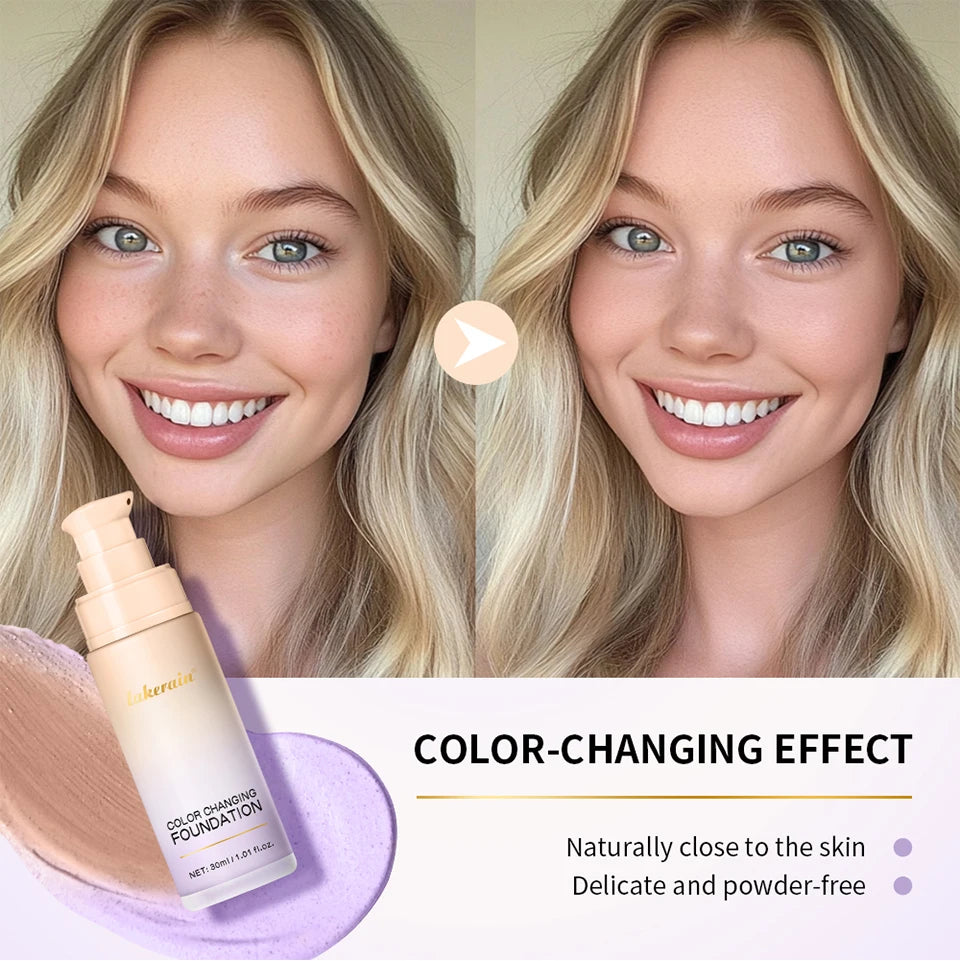 Color Changing Liquid Foundation for Natural Even Skin Tone
