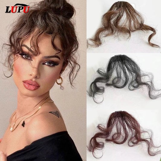 Clip-In Curly Synthetic Hair Bangs for Instant Natural Volume