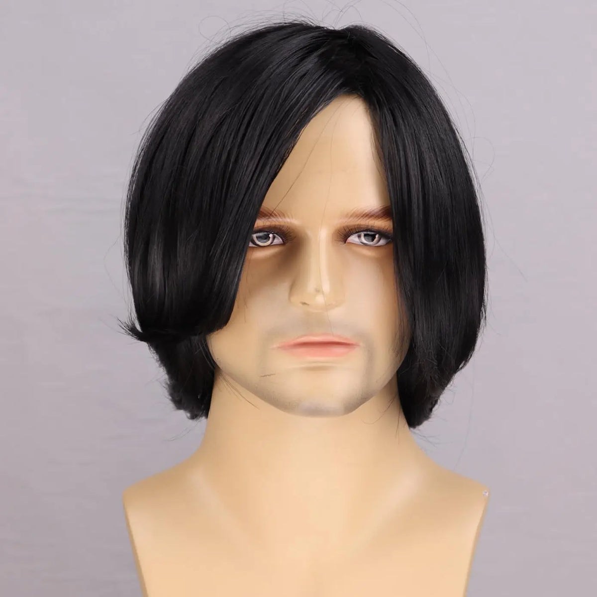 Short Straight Layered Men's Wig for Daily Use