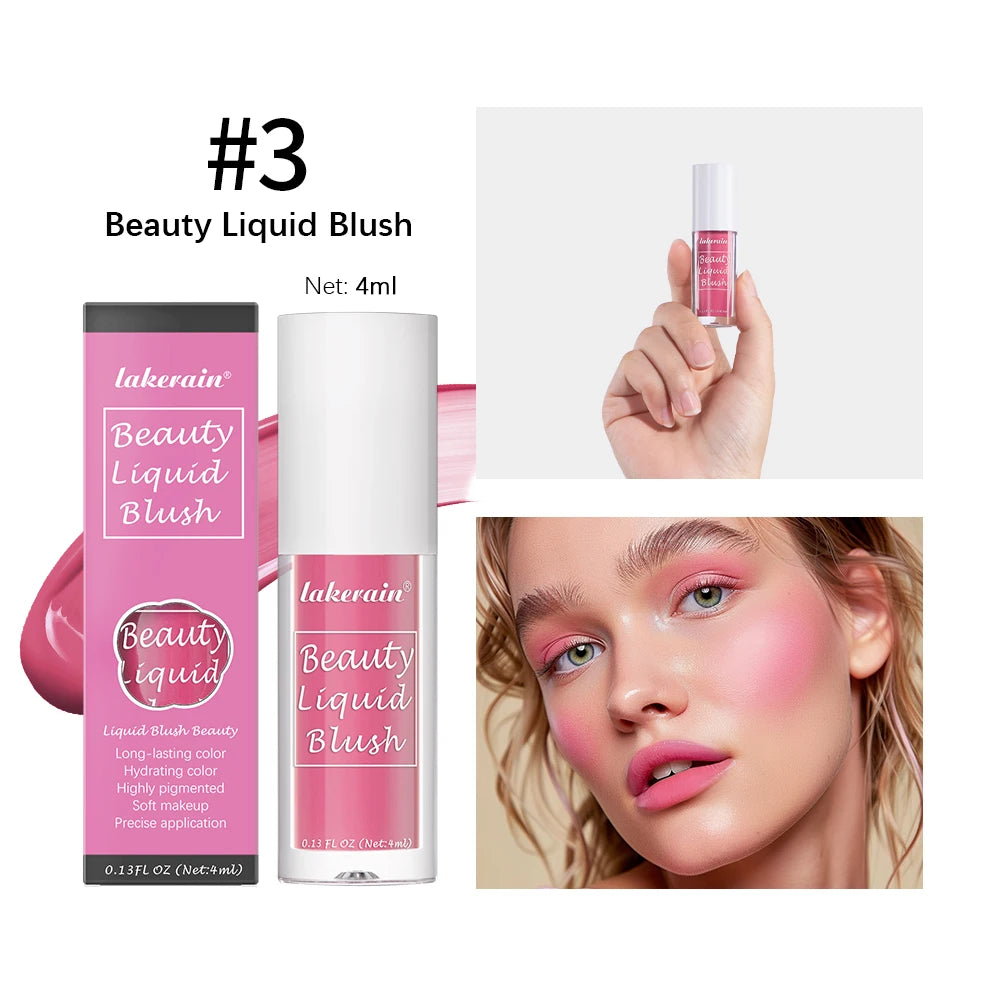 Waterproof Liquid Cheek Blush for Natural Long Lasting Dewy Makeup Glow