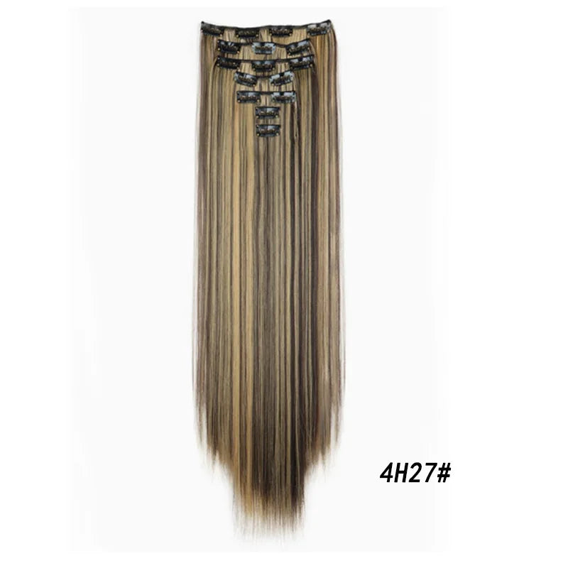 Straight Clip-In Hair Extensions for Instant Length and Volume