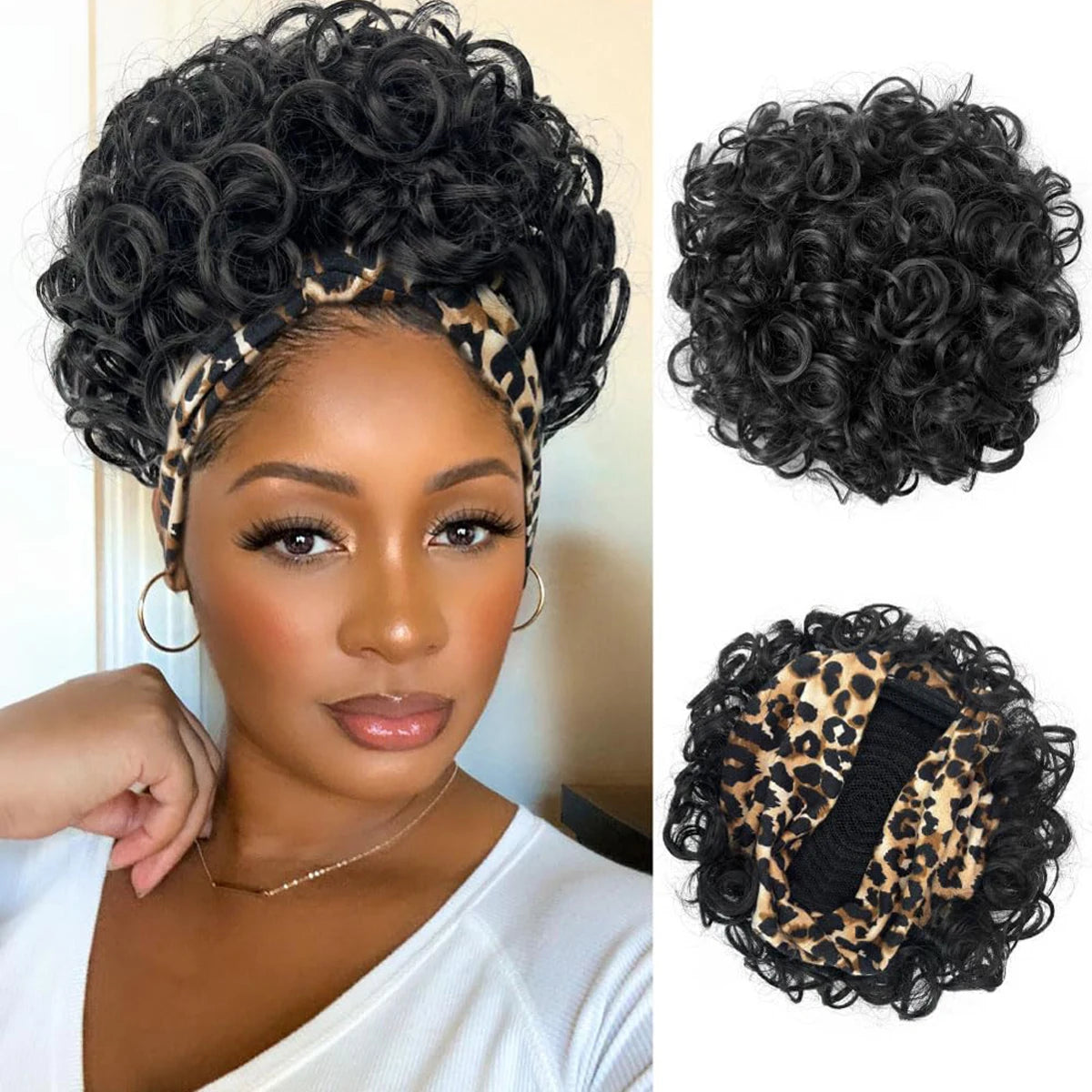 Short Kinky Curly Headband Wig for Easy Daily Styling - 7
