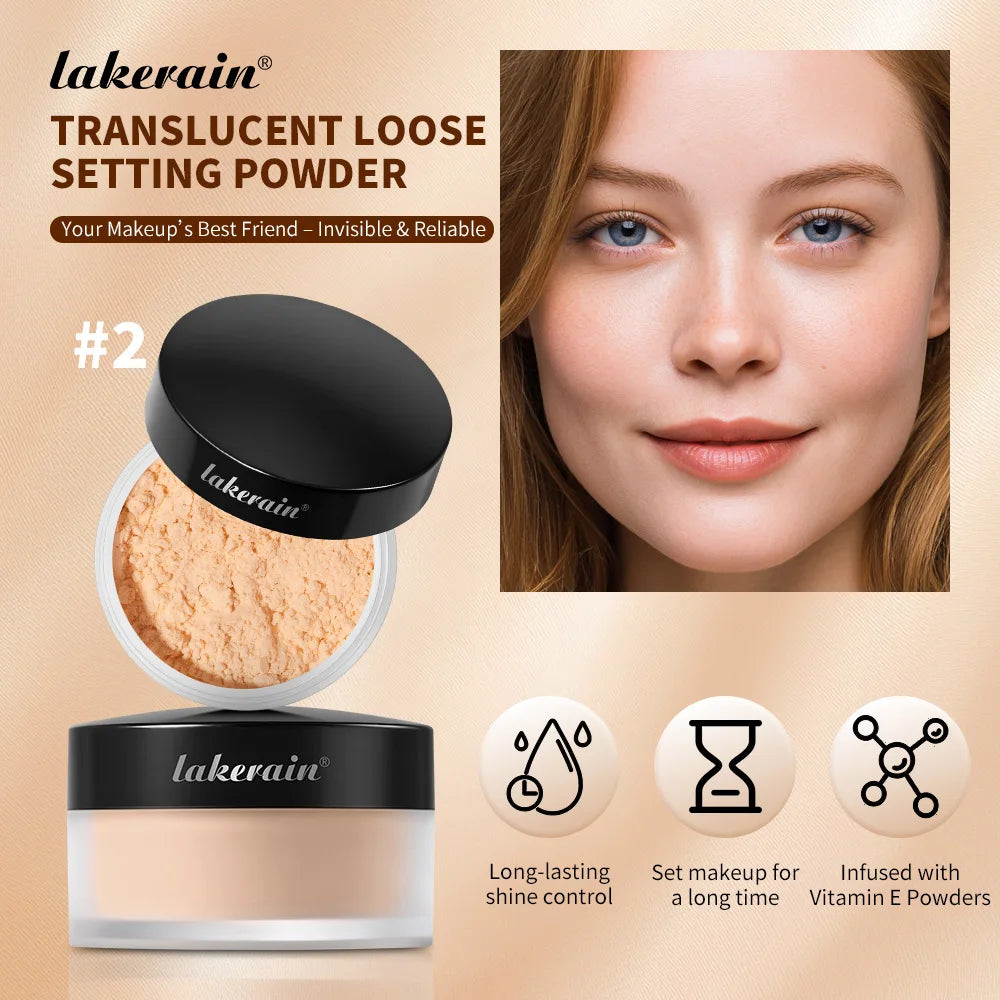 Translucent Loose Setting Powder for Flawless Matte Makeup Finish