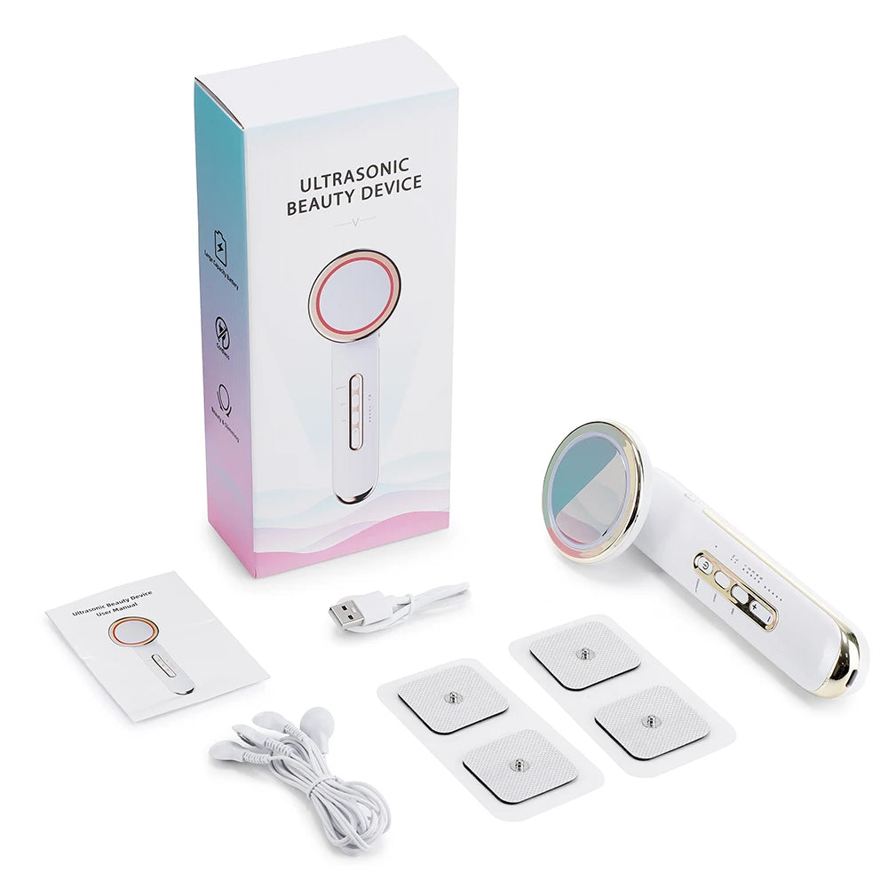 Ultrasonic EMS Body Slimming and Facial Lifting Beauty Massager Device