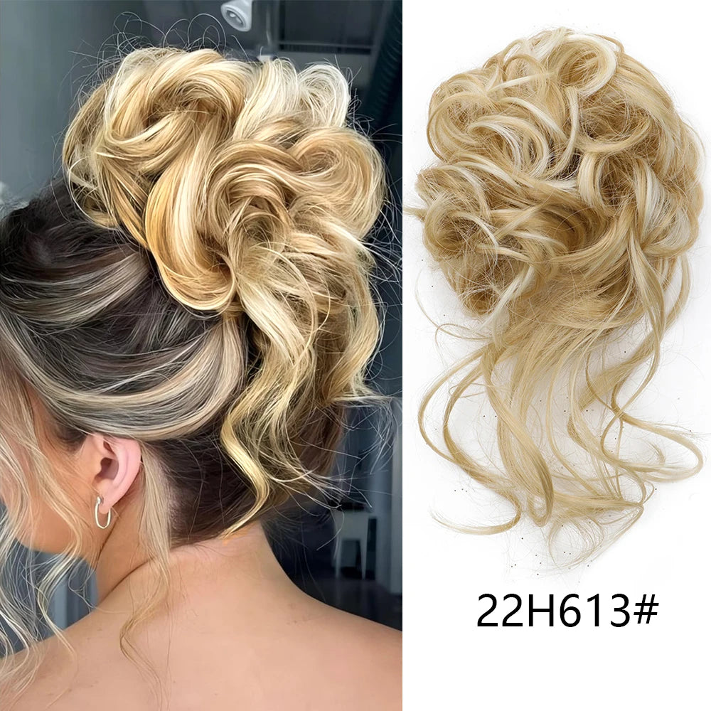 Messy Curly Hair Bun Extension for Instant Volume - 10